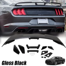 Gloss Black Rear Trunk Spoiler Wing For Ford Mustang 15-22 S550 GT Style 2-Door