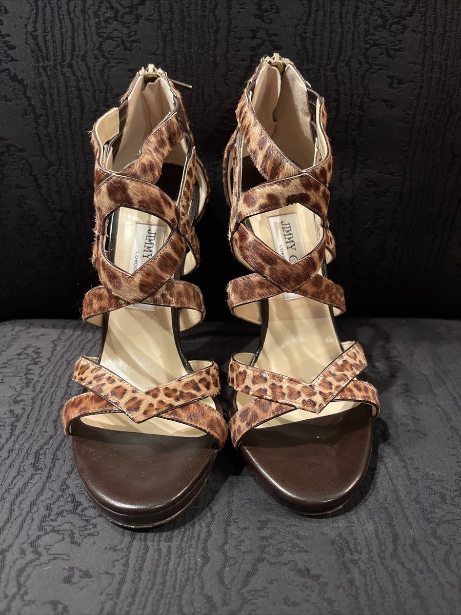 ★人気★JIMMY CHOO★leopard-print sandals Archive Leo 100 leopard-print sandals in brown - Jimmy Choo