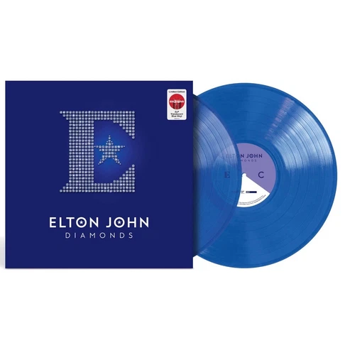 Elton John Diamonds Limited Edition Translucent Blue Double Vinyl LP New Seal