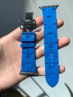 FOR Apple Watch Hermes/Ultra1 2/S10 9 8 Kilim Band 41mm 42mm 45mm 46mm 49mm-Blue