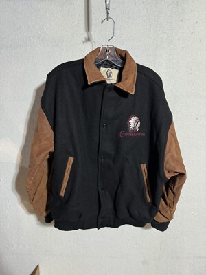 ジャケット・アウター Indian Head Varsity Jacket 80s Vintage 80s 90s Chippewa Boots USA Indian Head Wool Leather