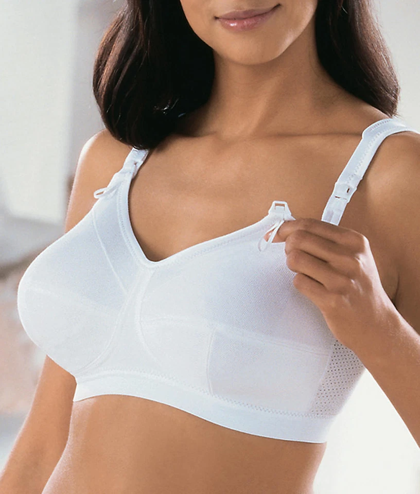 ANITA 5051 FULL-FIGURE MISS COTTON NURSING BRA IN WHITE - Image 2 of 4