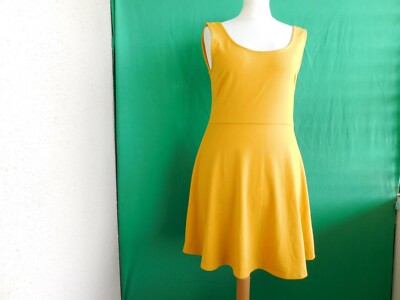''FB sister''Damen Jersey Kled gr.L.(wie 38-40).Gelb.Rock A-Linie.