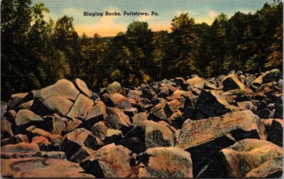Postcard Ringing Rocks Pottstown Pa Linen Divided Back