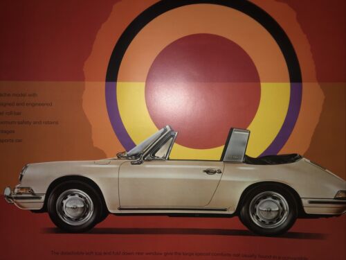 AWESOME RARE!!!!! Factory POSTER Porsche Targa 1967 Soft Window - Picture 3 of 4