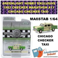 Greenlight Hobby Exclusive 1982 Checker Marathon A11 Taxi Chicago Auto - #30208