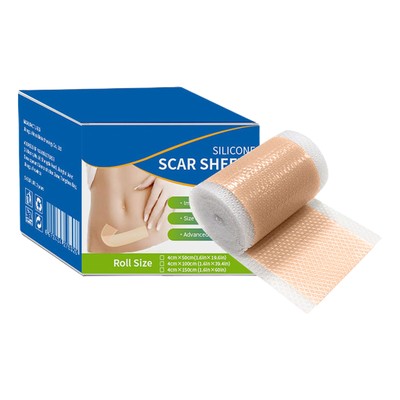 Scar Away Silicone Scar Tape For C-Section, Keloid, Burn, Surgical  (1.5''x19'')