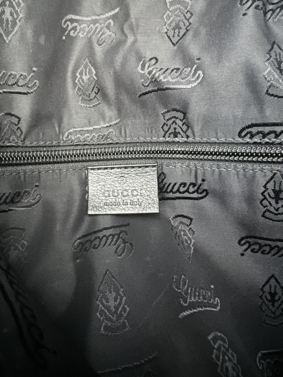 Gucci Guccissima leather crossbody bag black | eBay
