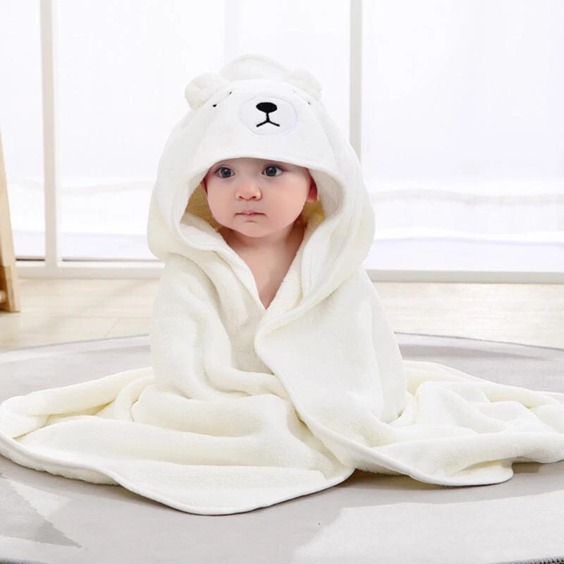 Toddler Baby Hooded Cartoon Towels Newborn Kids Bathrobe Soft Bath