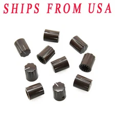 KAISH 10x Guitar Amp Effect Pedal Knobs 1/4" Davies 1900H Knobs Set Screw Brown