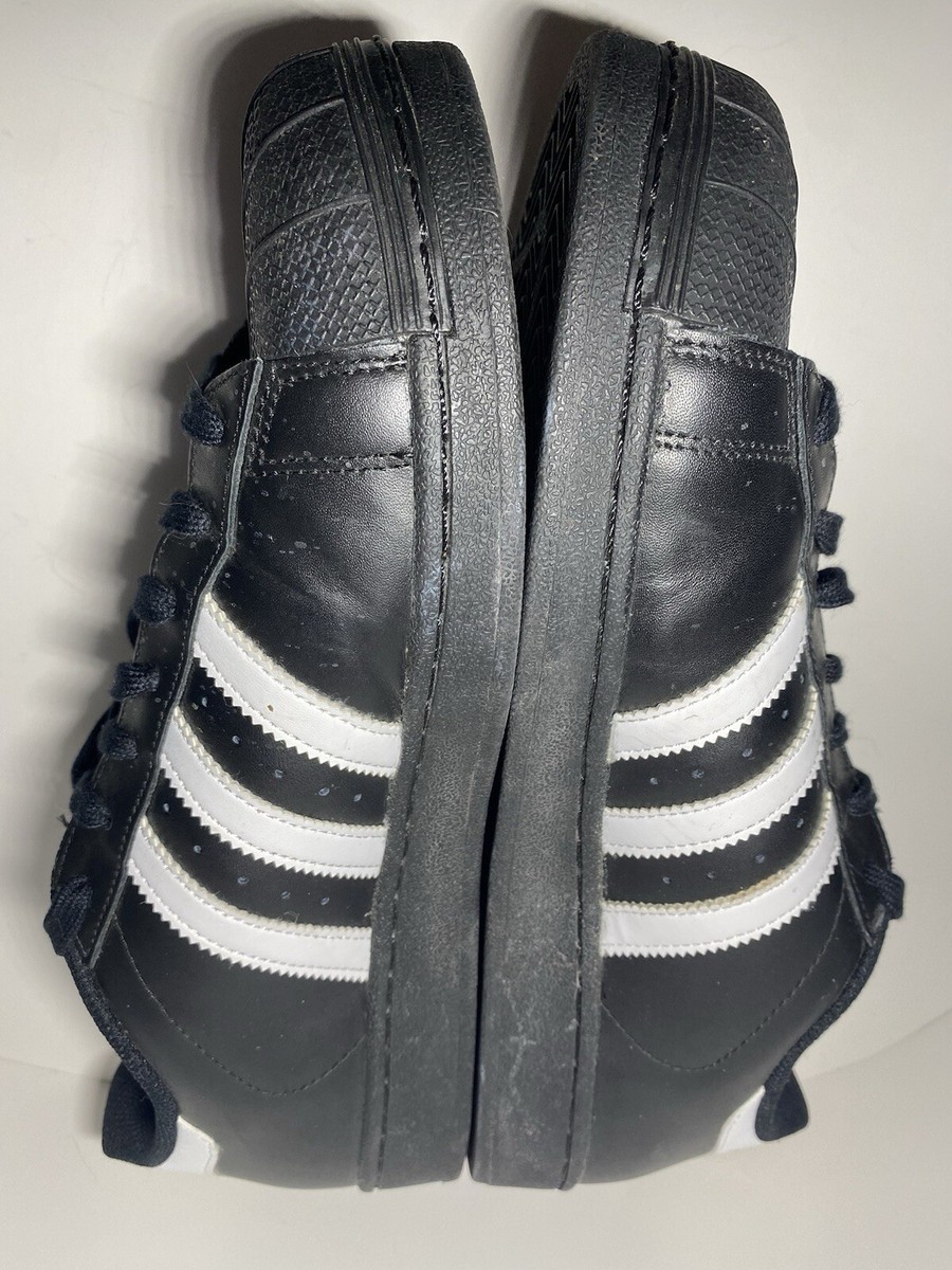 ADIDAS - La Marque Aux 3 Bandes Sz 11 BLACK MENS Leather Low Top Sneakers |  eBay