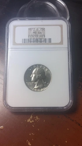 1972 D Washington Quarter Dollar 25C Older ANA holder NGC MS66              4694