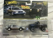 Hot Wheels Premium 2-Pack Back to the Future DeLorean and 1987 Toyota Pickup