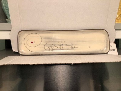 Z POTS STUDIO POTTERY TRAY GRATITUDE 17 INCHES