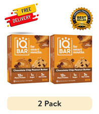 IQBAR Chocolate Chip Peanut Butter Protein Bars 8 Count Gluten Free Ship Free