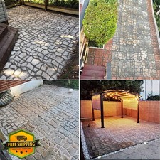 Moldes para pavimentadora de pasarela de concreto 13x13x1,4 pulgadas patio jardín piedra 4 paquetes