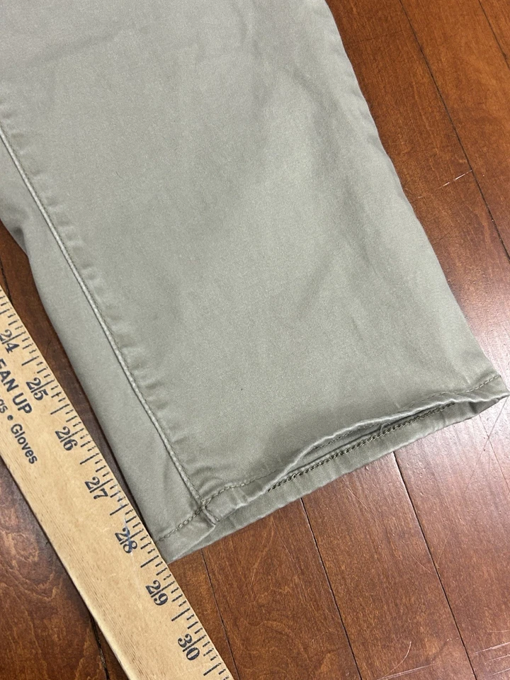 Lucky Brand 38x30 121 Slim Straight Khaki Beige Denim Pants City Preppy - Image 2 of 4