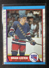 1989 TOPPS #136 BRIAN LEETCH ROOKIE CARD NEW YORK RANGERS