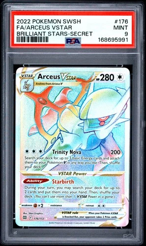 168695991 Arceus Vstar 2022 Pokemon SWSH Brilliant Stars-Secret #176/172 PSA 9
