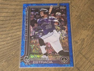 2025 Topps Update #US339 Thairo Estrada Blue Glitter SP #/150 Nmmt