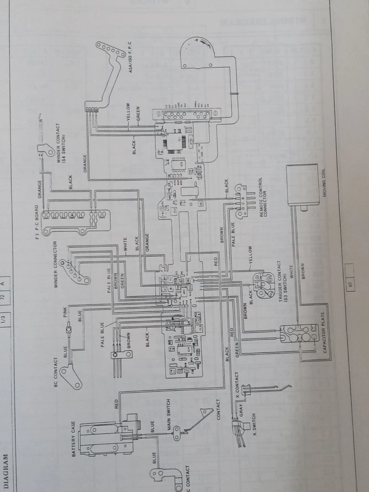 Raro Mamiya M645 Super Cámara Cuerpo Cableado Diagrama Servicio/Manual de Reparación Foto 3 de 4