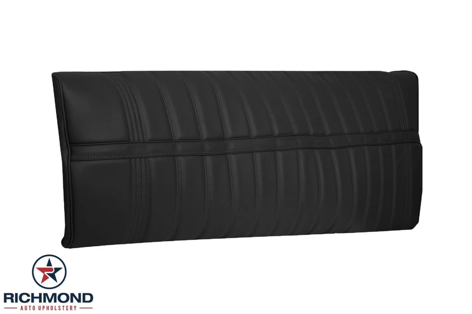 1981-1991 GMC Suburban Sierra Grande C/K-Complete Vinyl Bench Seat Covers, Black - Image 2 of 4