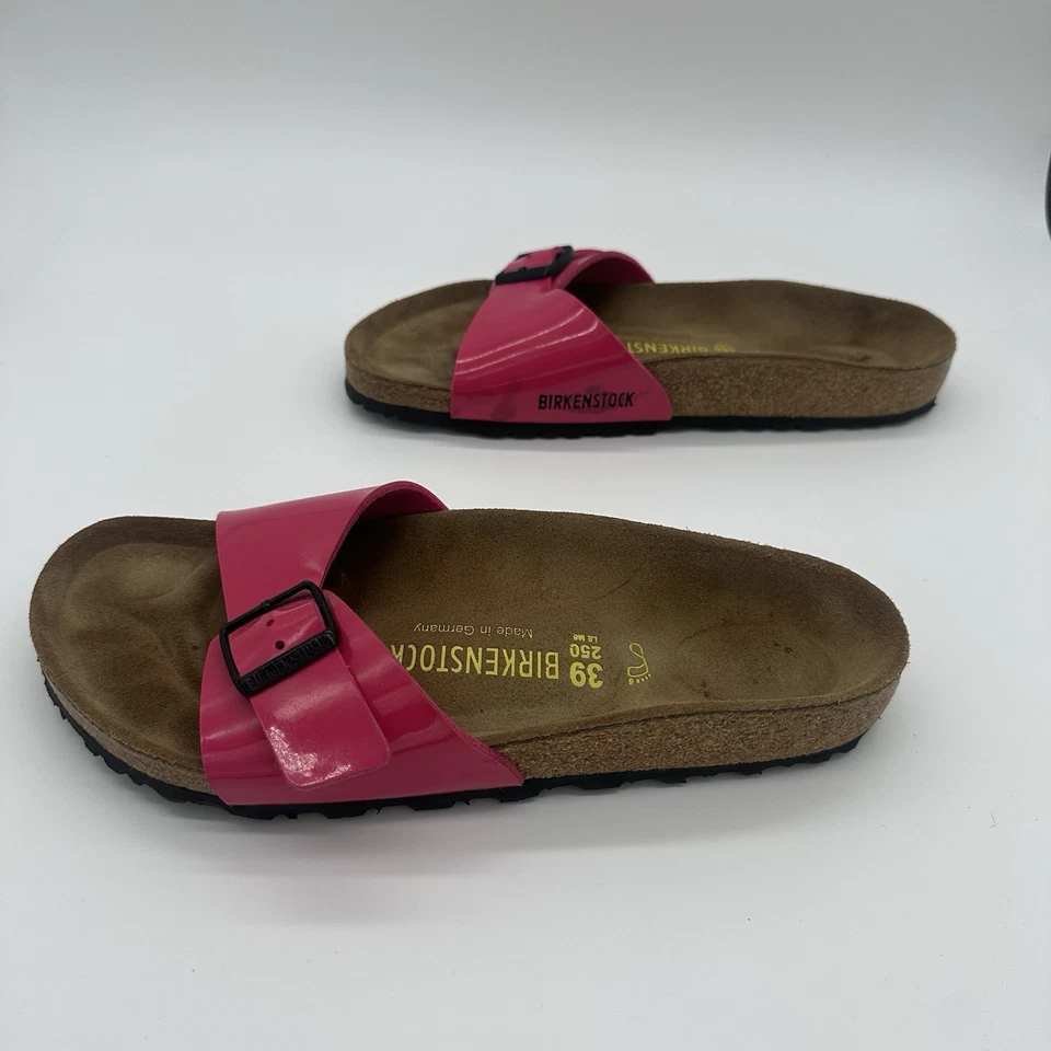 Birkenstock Madrid Women’s Size EU 39 UK6 Sandals Slides Patent Pink - image 4 of 4