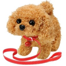 KSABVAIA Plush Teddy Toy Puppy Electronic Interactive Dog - Walking, Barking,...
