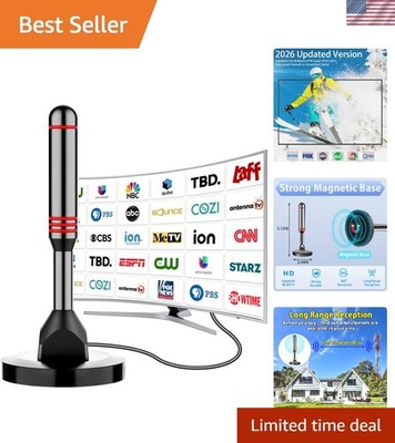 High-Quality Digital TV Antenna - 360° Signal Capture and Easy Installation