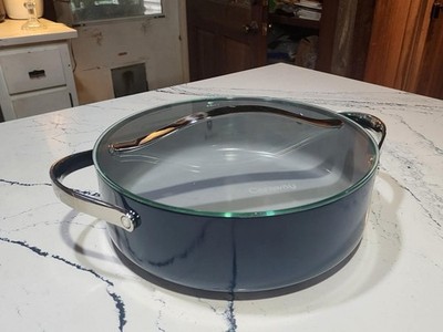 Caraway 6.5 Qt Dutch Oven Casserole Pot Lid Navy Blue 