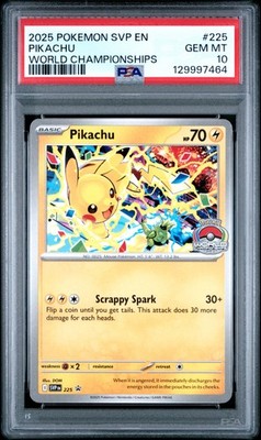 ピカチュウ P [SVP EN 225]【英語版】　6枚セット 2025 POKEMON SVP EN-SV BLACK STAR PROMO WORLD CHAMPIONSHIPS #225