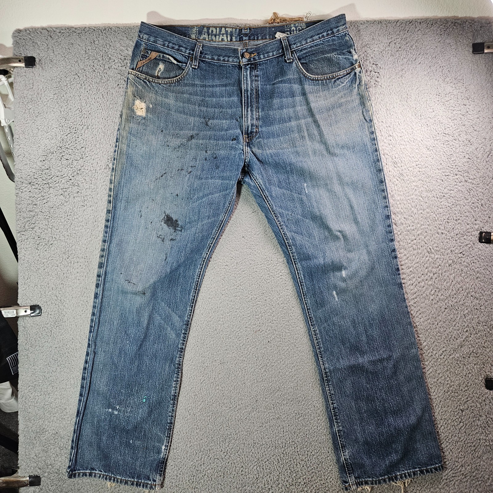 40 X 34 Low Rise Boot Zip Fly Blue