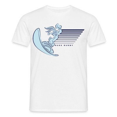 Looney Tunes Bugs Bunny Mit Snowboard Männer T-Shirt