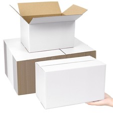Shipping Boxes Medium 10x7x6 Inches, 30 Pack Mailer Packaging Boxes Bulk, Whi...