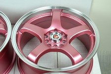 18 Pink Rims Golf Jetta Beetle Corolla Gr86 Prius Outback 5x100 5x114.3 Wheels