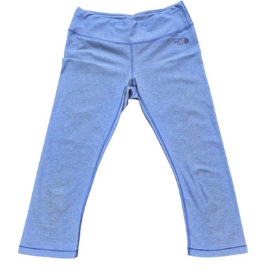 The North Face Womens FlashDry Heather Blue Cropped Leggings Size M Yoga Running
