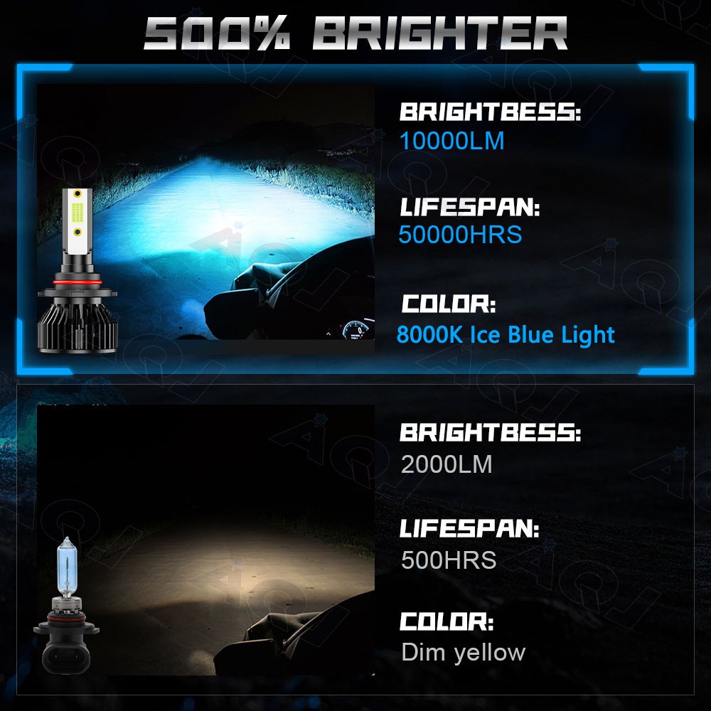 4x Ice Blue 8000k LED Headlight Bulbs Kit for Toyota Camry 1992-2006 Hi/Lo Beam