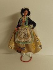 Vintage Spanish / Spain doll on stand, costume doll 16cm - good condition