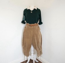 WW2 Women's Land Army Uniform: 1945 Corduroy Breeches, Badge & Accessories