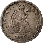 1857-P Seated Liberty Quarter