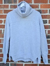 Alo Yoga Women's XL Haze Turtleneck Sweatshirt Heather Gray