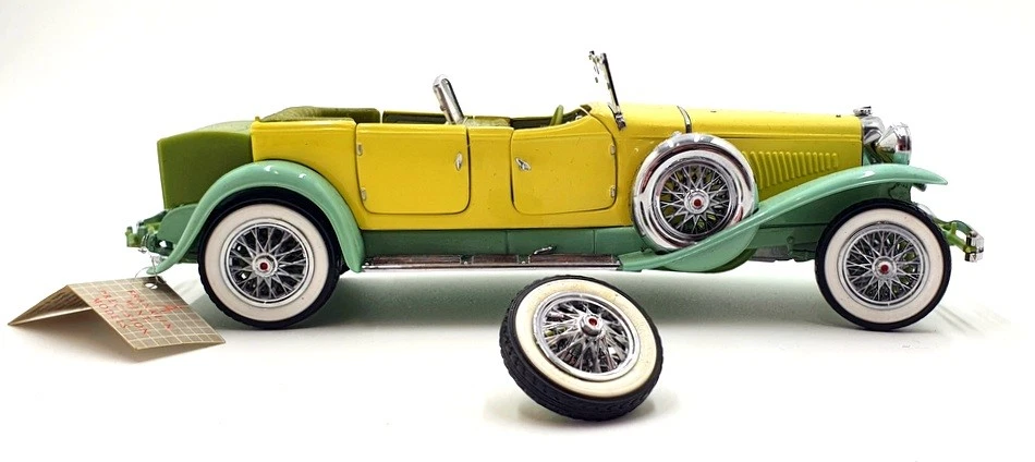 Franklin Mint масштаб 1/24 5122Q - 1930 Duesenberg Tourer - желтый/бирюзовый - Изображение 3 из 4