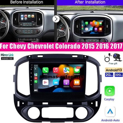 GPS 9'' Android 13.0 Stereo Radio Navi Carplay WiFi For Chevy Colorado 2015-2017