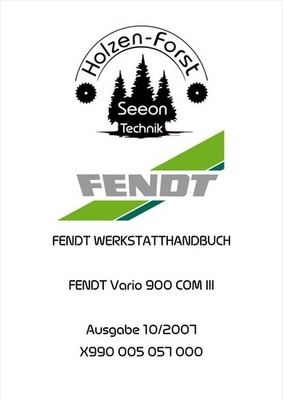 FENDT Vario 900 COM III Werkstatthandbuch digital PDF