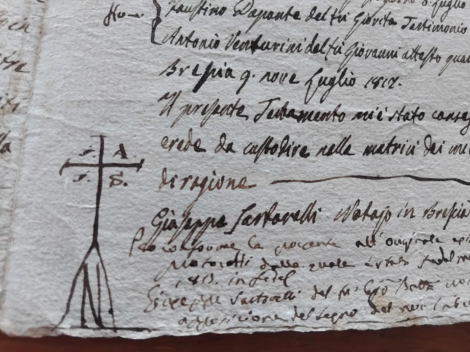 Brescia ANTIKES Schreiben ANNO 1812 ca. 21,5x30,5 cm... siehe Text - Bild 2 von 4