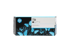 HP 738 300-ml Black DesignJet Ink Cartridge, 498N8A