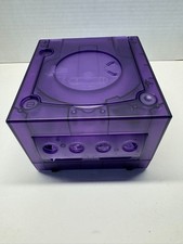 Gamecube Full Replacement Console Shell Housing Translucent Purple Transparent