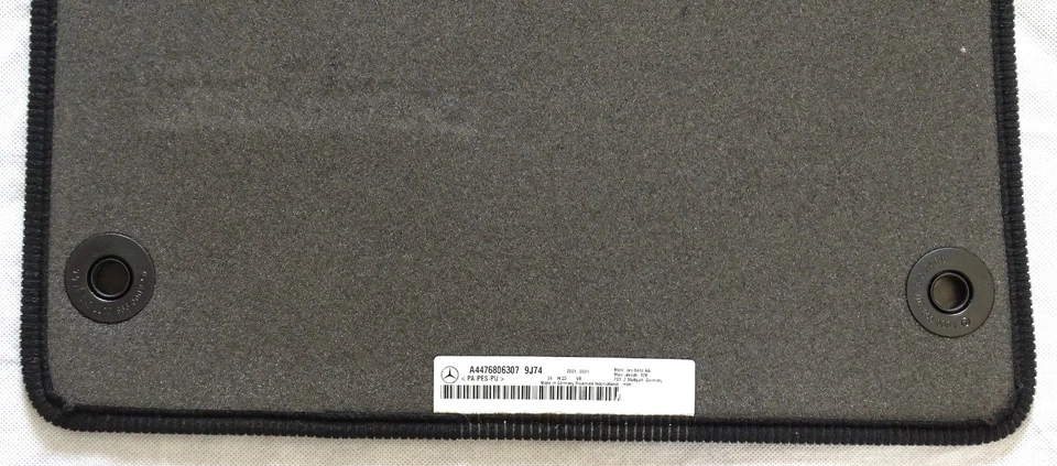 GENUINE MERCEDES VITO V-CLASS 2015-2024 VELOUR FLOOR CARPET MATS SET OF 2 FRONT. - Image 3 of 4