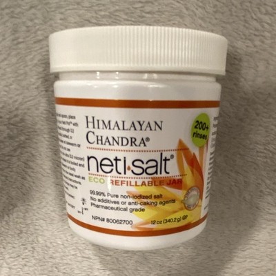 Himalayan Chandra Neti Salt Refill 12 oz Non-Iodized Jar Exp 28-Jun-2028