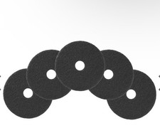 QTY 5 Clean Freak 16" Black Floor Stripping Pads - 400116